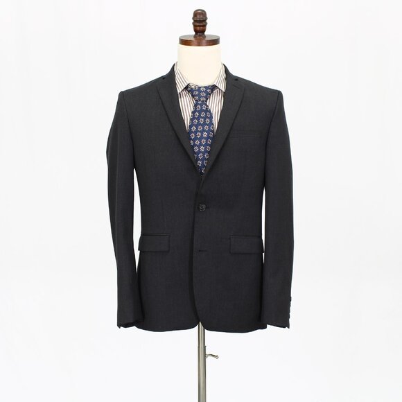 Bar III 38R Gray Solid 2-Button Sport Coat Blazer Jacket G538 - Picture 1 of 11